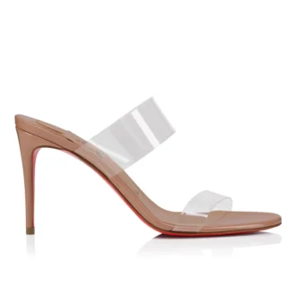 Just Nothing – 85 Mm Mules – Patent Leather and Tpu – Blush – Women