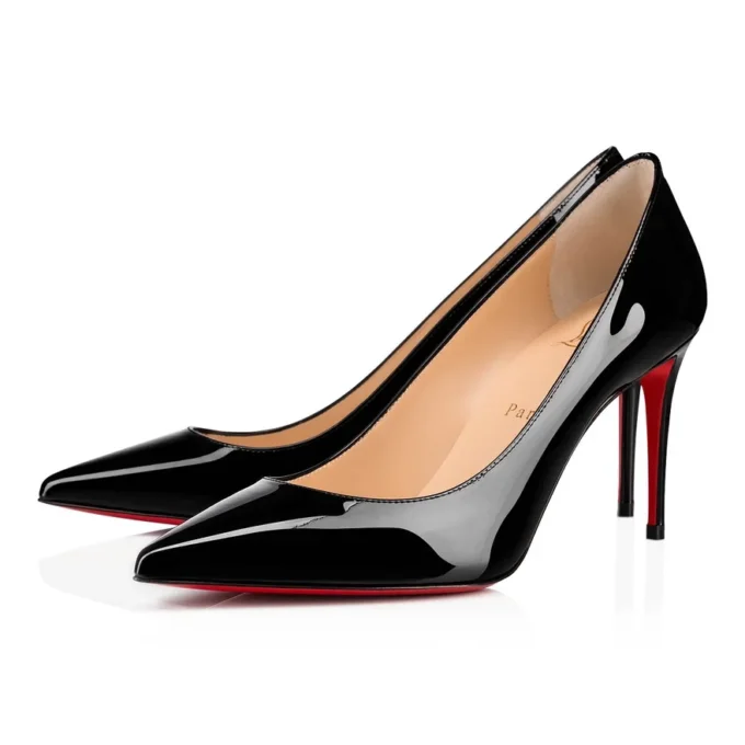 Kate – 85 Mm Pumps – Patent Calf Leather – Black – Women
