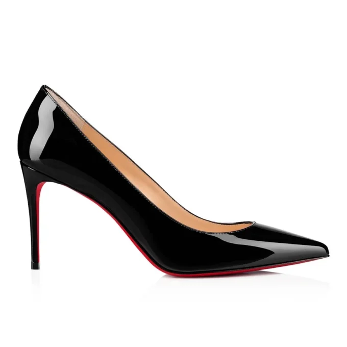 Kate – 85 Mm Pumps – Patent Calf Leather – Black – Women