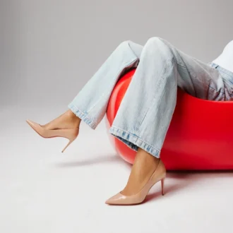 Kate – 85 Mm Pumps – Patent Calf Leather – Blush – Women