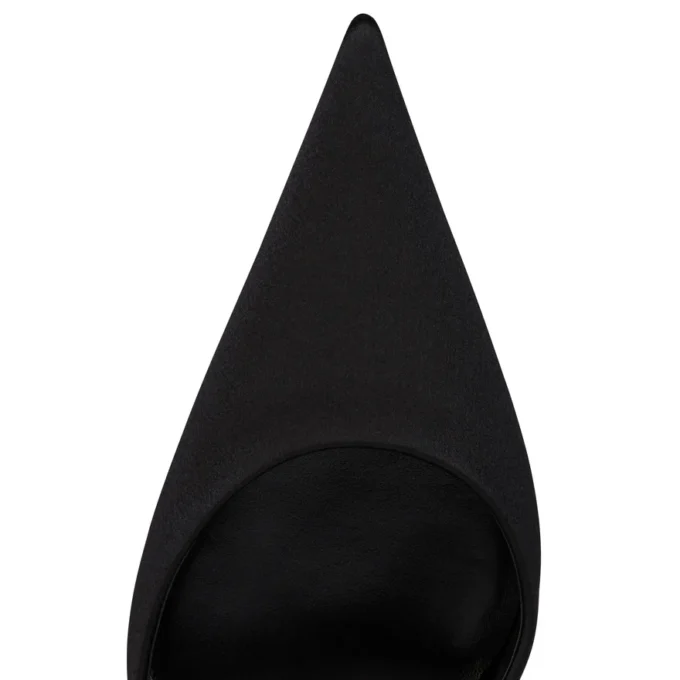 Kate Max O Sling – 100 Mm Slingback Pumps – Crepe Satin – Black – Women