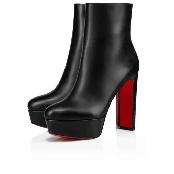 Loo Booty – 100 Mm Ankle Boots – Calf Leather – Black – Women