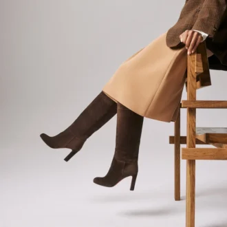 Loo Botta – 85 Mm Boots – Veau Velours – Cosme – Women