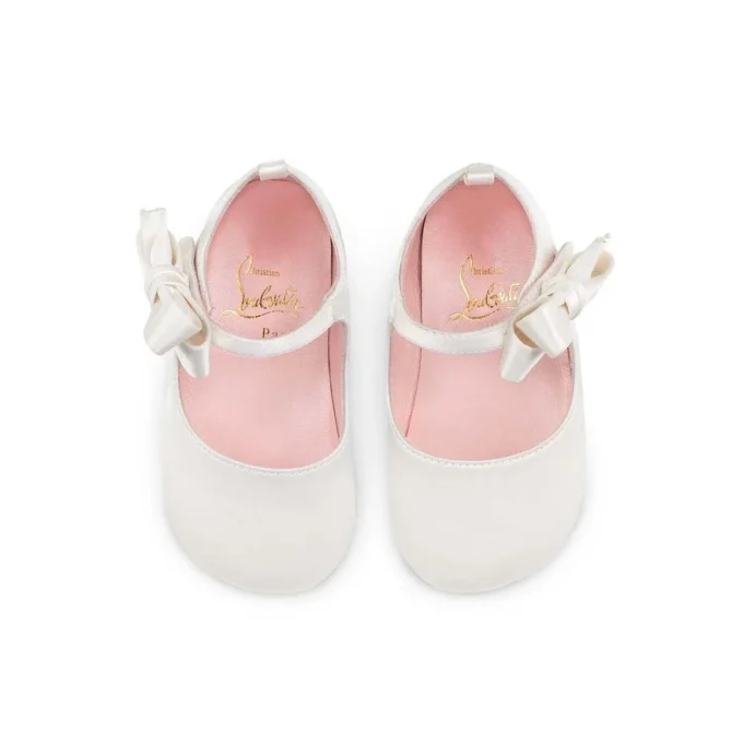 Lou Babe – Ballerinas – Crepe Satin – Bianco – Baby