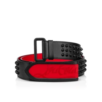 Loubi – Belt – Calf Leather and Spikes – Black Loubi – Belt – Calf Leather and Spikes – Black