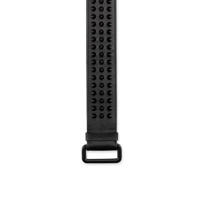 Loubi – Belt – Calf Leather and Spikes – Black