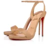 Loubi Queen – 120 Mm Sandals – Nappa Leather – Nude 1 – Women