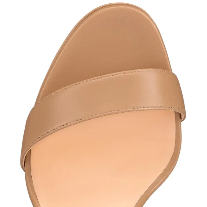 Loubi Queen – 120 Mm Sandals – Nappa Leather – Nude 1 – Women