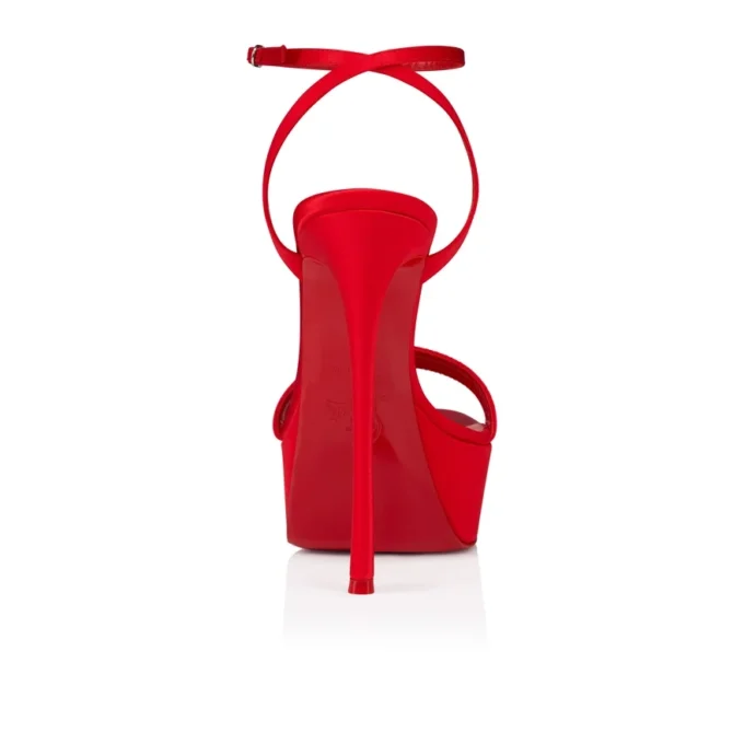 Loubi Queen Alta – 150 Mm Strappy Sandals – Crepe Satin – Loubi – Women