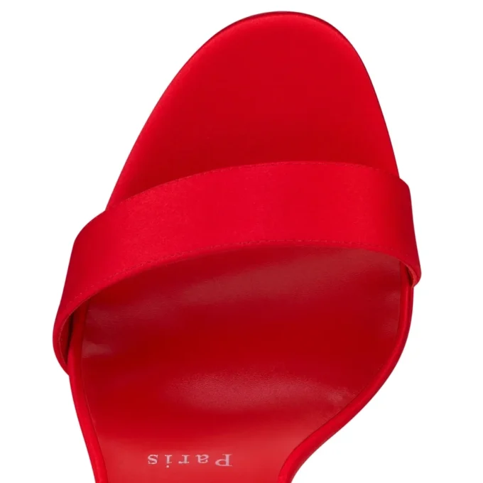 Loubi Queen Alta – 150 Mm Strappy Sandals – Crepe Satin – Loubi – Women