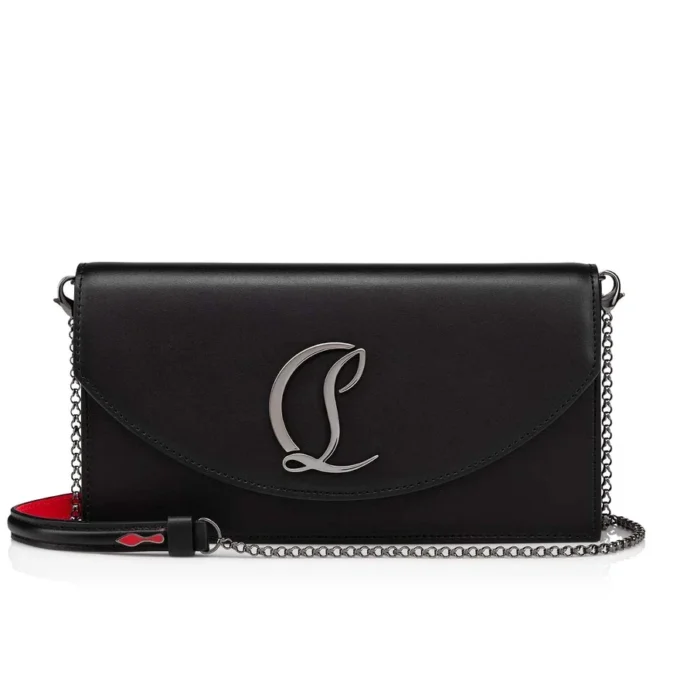 Loubi54 – Clutch – Calf Leather and Metal – Black