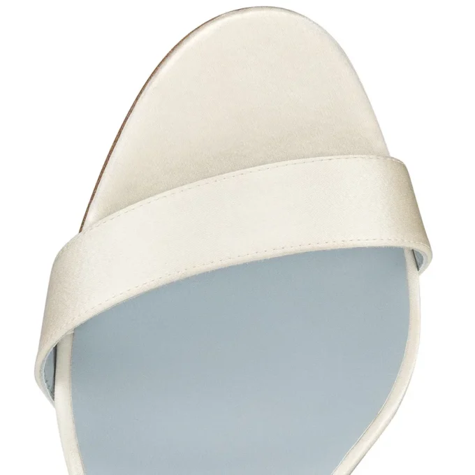 Loubigirl – 85Mm Strappy Sandals – Crepe Satin – off White – Women Loubigirl – 85Mm Strappy Sandals – Crepe Satin – off White – Women