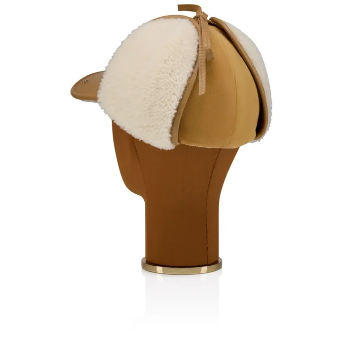 Loubiwood – Cap – Lamb Nappa Leather and Shearling – Beige Loubiwood – Cap – Lamb Nappa Leather and Shearling – Beige