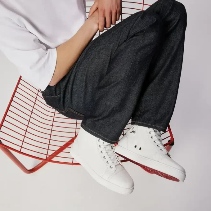 Louis – High-Top Sneakers – Calf Leather – White – Men