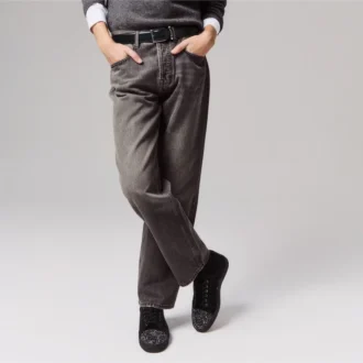 Louis Jr P Perla – Sneakers – Veau Velours and Strass – Black – Men