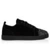 Louis Jr P Perla – Sneakers – Veau Velours and Strass – Black – Men