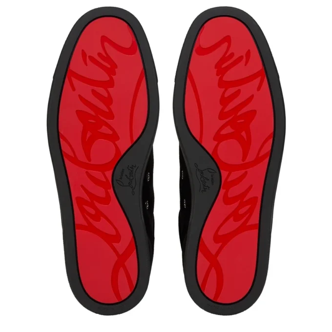 Louis Jr P Perla – Sneakers – Veau Velours and Strass – Black – Men