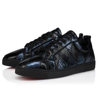 Louis Junior – Sneakers – Patchwork Watersnake Leather – Black – Men