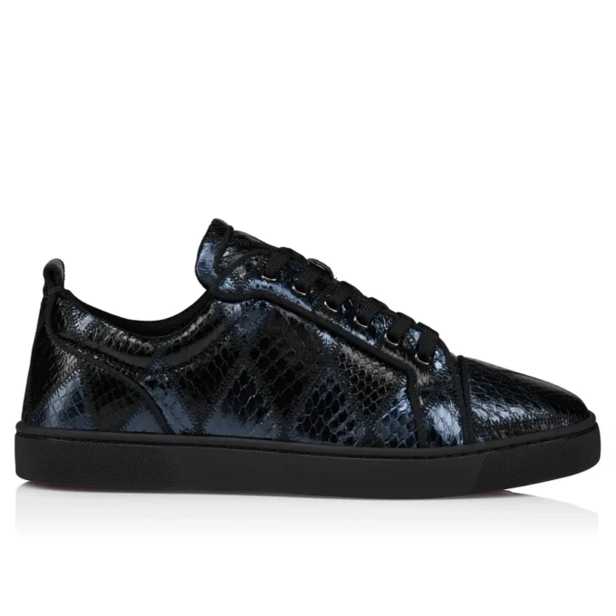 Louis Junior – Sneakers – Patchwork Watersnake Leather – Black – Men