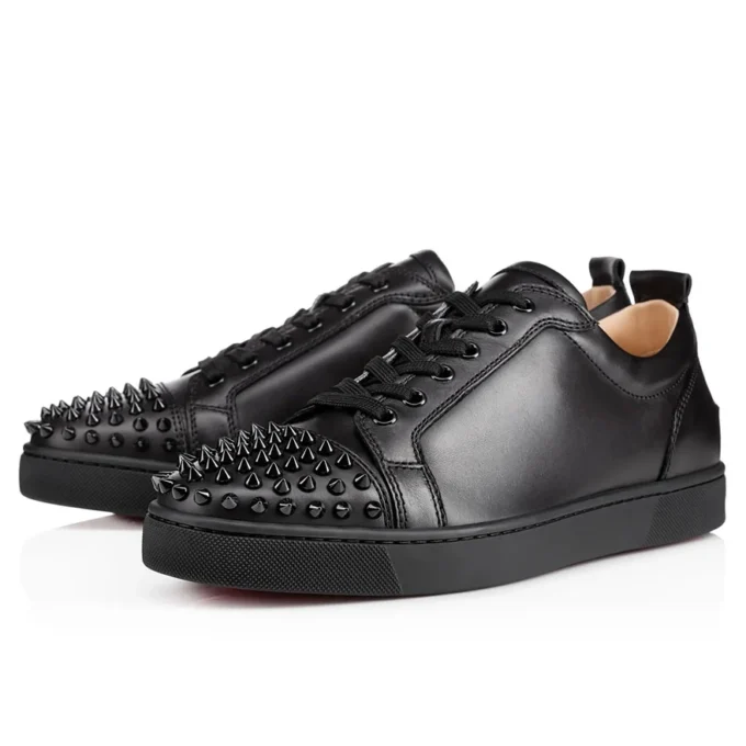 Louis Junior Spikes – Sneakers – Calf Leather and Spikes – Black – Men