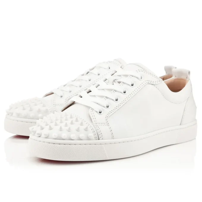 Louis Junior Spikes – Sneakers – Calf Leather and Spikes – White – Men