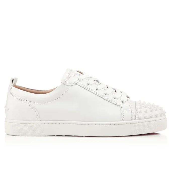Louis Junior Spikes – Sneakers – Calf Leather and Spikes – White – Men