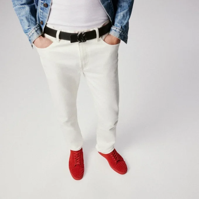 Louis Junior Spikes – Sneakers – Veau Velours and Spikes – Loubi – Men