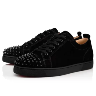 Louis Junior Spikes – Sneakers – Veau Velours – Black – Men Louis Junior Spikes – Sneakers – Veau Velours – Black – Men