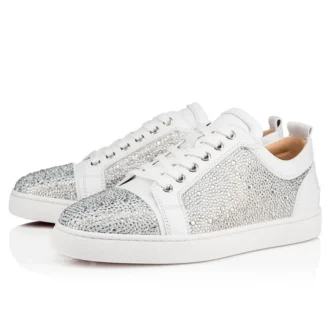 Louis Junior Strass – Low-Top Sneakers – Suede and Strass – Silver – Men Louis Junior Strass – Low-Top Sneakers – Suede and Strass – Silver – Men