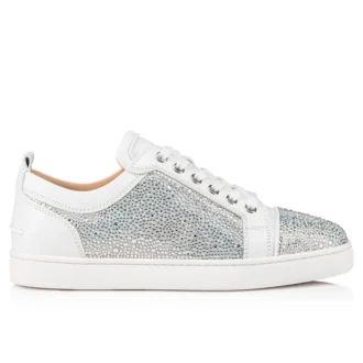 Louis Junior Strass – Low-Top Sneakers – Suede and Strass – Silver – Men Louis Junior Strass – Low-Top Sneakers – Suede and Strass – Silver – Men