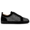 Louis Junior Strass – Sneakers – Suede Calf and Strass – Black – Men