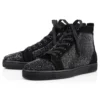 Louis Strass – Sneakers – Veau Velours and Strass – Black – Men