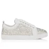Louperla Jr – Sneakers – Crepe Satin, Calf Leather, Strass Et Perles – White – Men