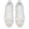 Louperla Jr – Sneakers – Crepe Satin, Calf Leather, Strass Et Perles – White – Men