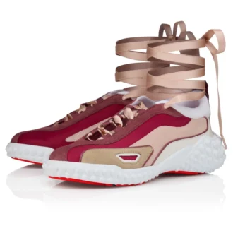 Mara Open – Sneakers – Calf Leather and Silk Taffetas – Palacy – Women