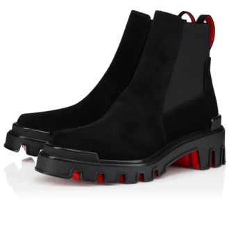 Marchacroche Dune – Low Boots – Reversed Calf Leather – Black – Men