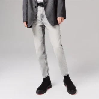 Marchacroche Dune – Low Boots – Reversed Calf Leather – Black – Men