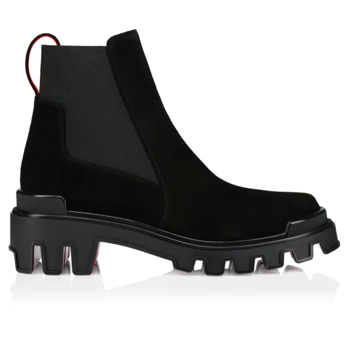 Marchacroche Dune – Low Boots – Reversed Calf Leather – Black – Men