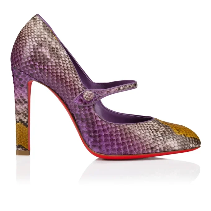 Mary Fannylove – 100 Mm Mary Janes – Gradient Python Leather – Rhapsody Yellow – Women Mary Fannylove – 100 Mm Mary Janes – Gradient Python Leather – Rhapsody Yellow – Women