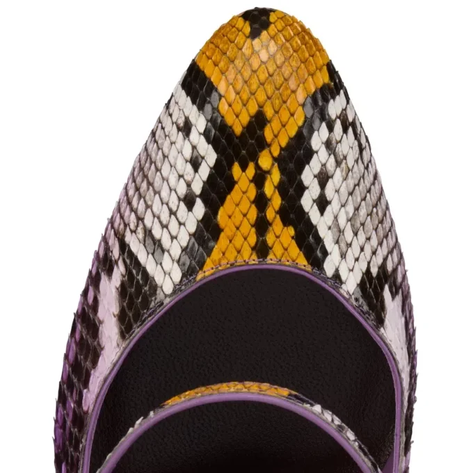 Mary Fannylove – 100 Mm Mary Janes – Gradient Python Leather – Rhapsody Yellow – Women Mary Fannylove – 100 Mm Mary Janes – Gradient Python Leather – Rhapsody Yellow – Women