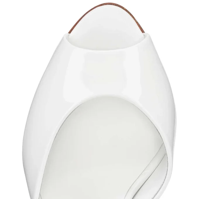 Me Dolly – 100 Mm Mules – Patent Calf Leather – Bianco – Women