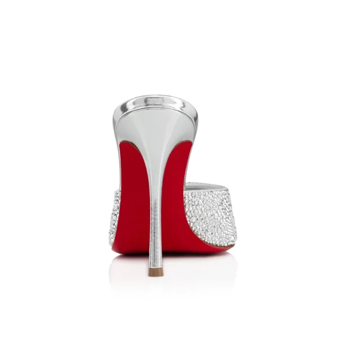Me Dolly Strass – 100 Mm Mules – Suede and Strass – Silver Me Dolly Strass – 100 Mm Mules – Suede and Strass – Silver