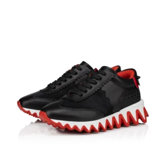 Mini Shark – Sneakers – Calf Leather, Suede and Patent Calf Leather – Black – Kids