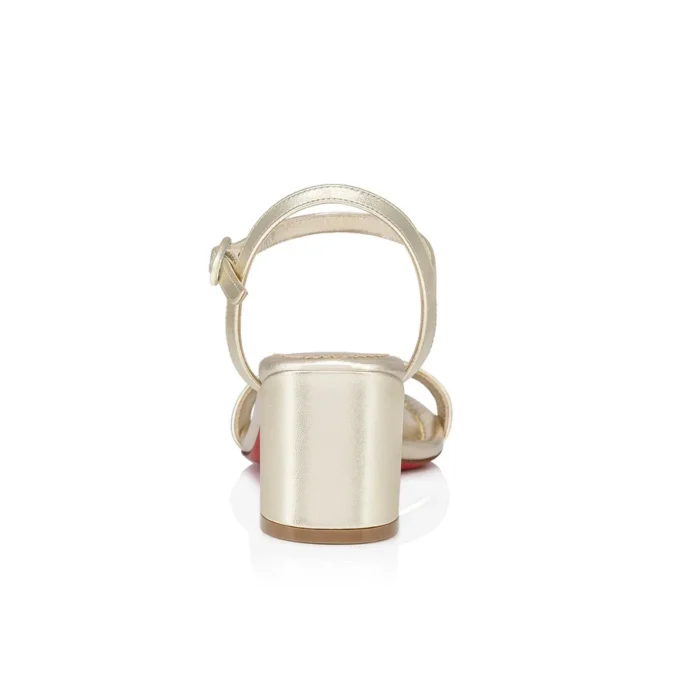 Miss Jane Sandal – 55Mm Sandals – Iridescent Nappa Leather – Platine – Women