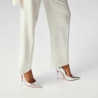 Miss Z – 100 Mm Pumps – Laminated Nappa Leather – Silver – Women