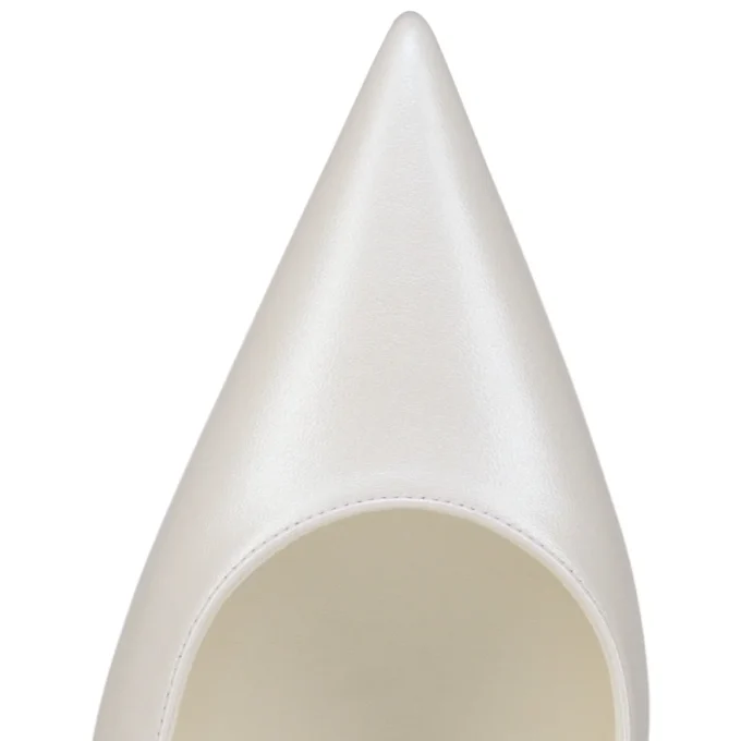 Miss Z – 100 Mm Pumps – Pearlescent Nappa Leather – Bianco – Women