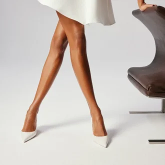 Miss Z – 80 Mm Pumps – Pearlescent Nappa Leather – Bianco – Women