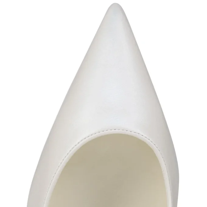 Miss Z – 80 Mm Pumps – Pearlescent Nappa Leather – Bianco – Women