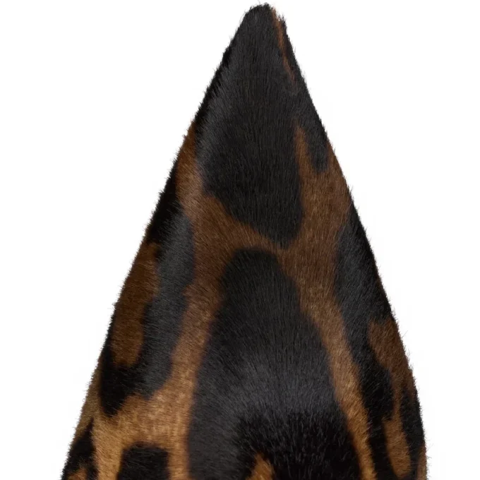 Miss Z Botta – 100 Mm Boots – ‘Bengali’ Printed Hairy Calf Leather – Brown – Women