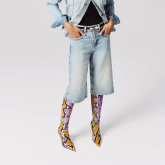 Miss Z Botta – 100 Mm Boots – Gradient Python Leather – Rhapsody Yellow – Women